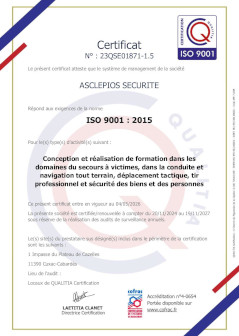 certificat ISO9001