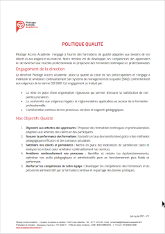 politique qualité